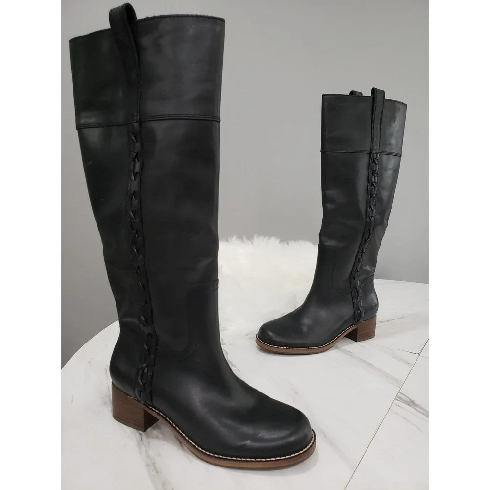 NEVER WORN HAS SCUFFS SIZE 7.5 Lucky Brand Hidranja BLACK HIDRANJA TALL BOOTS